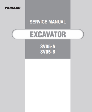YANMAR SV05-A SV05-B CRAWLER MINI EXCAVATOR