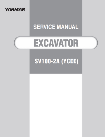 YANMAR SV100-2A CRAWLER EXCAVATOR