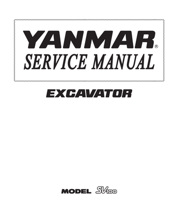 YANMAR SV100 EXCAVATOR