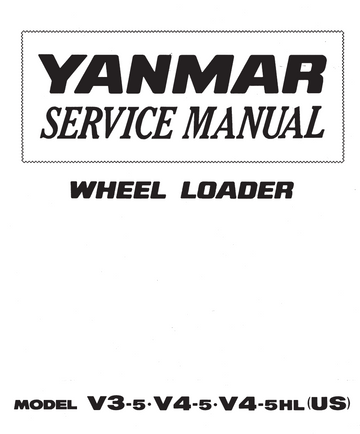 YANMAR V3-5 V4-5 V4-5HL WHEEL LOADER EXCAVATOR