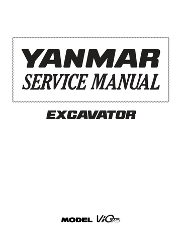 YANMAR ViO75 CRAWLER EXCAVATOR