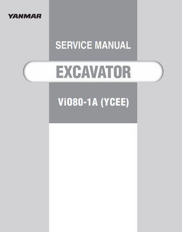 YANMAR ViO80-1A (YCEE) CRAWLER EXCAVATOR