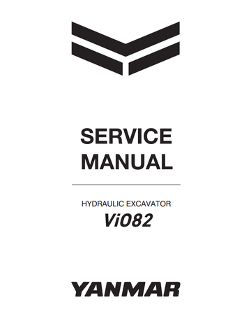 YANMAR ViO 82 ViO82 HYDRAULIC EXCAVATOR