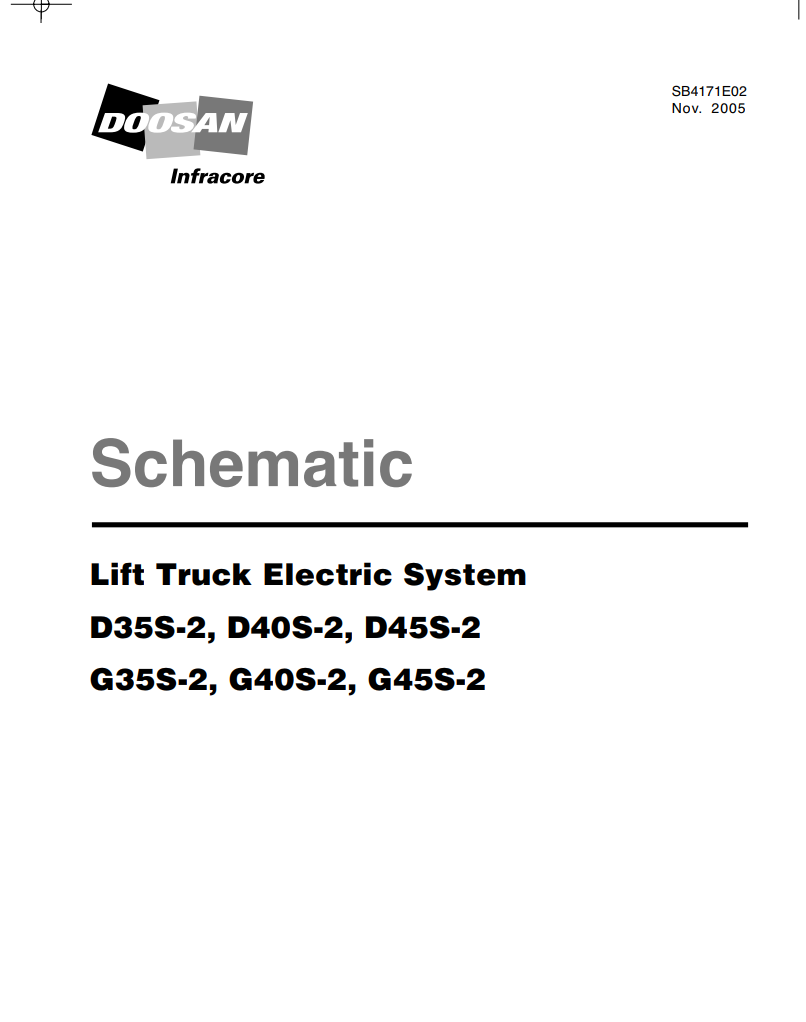 DAEWOO G35S-2 G40S-2 G45S-2 G40SC-2 G45SC-2 G50SC-2 FORKLIFT