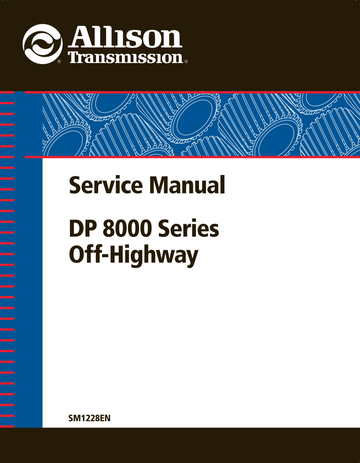 ALLISON TRANSMISSION DP8000 SERIES OFF-HIGHWAY