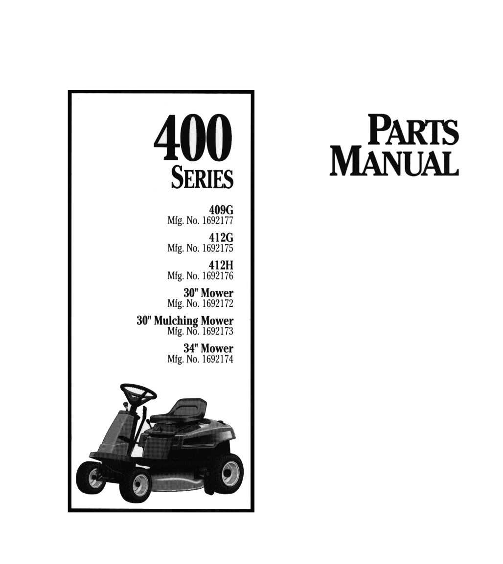 ALLIS CHALMERS 400 SERIES PARTS MANUAL