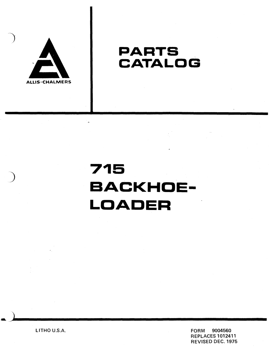 ALLIS CHALMERS 705C 706C 708C FORKLIFT 