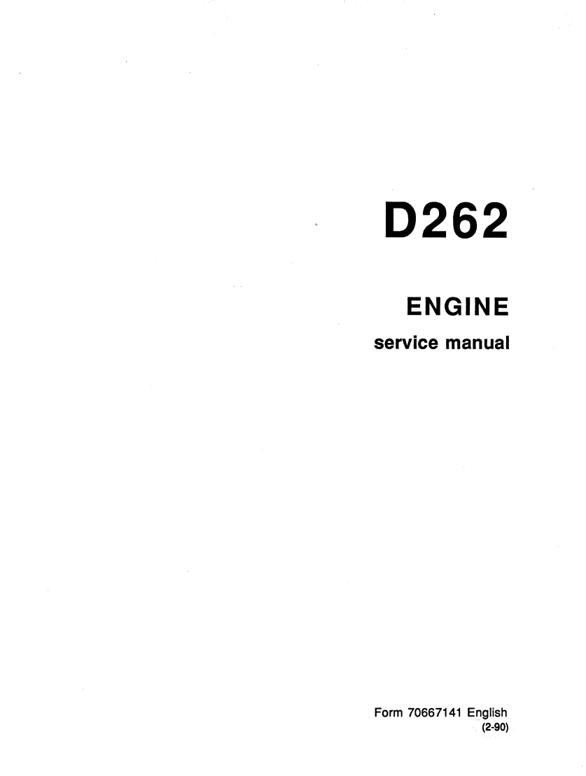 ALLIS CHALMERS D262 DIESEL ENGINE