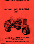 ALLIS CHALMERS WD 45 OPERATOR MANUAL