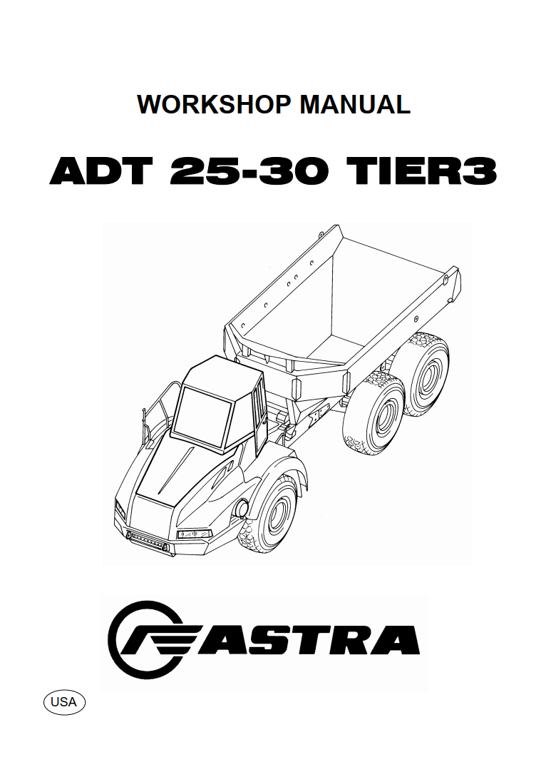 ASTRA ADT 25 ADT 30 TIER3 ARTICULATED DUMP TRUCK