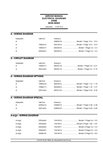 ATLET TOPAX SERIESCIRCUIT DIAGRAMS