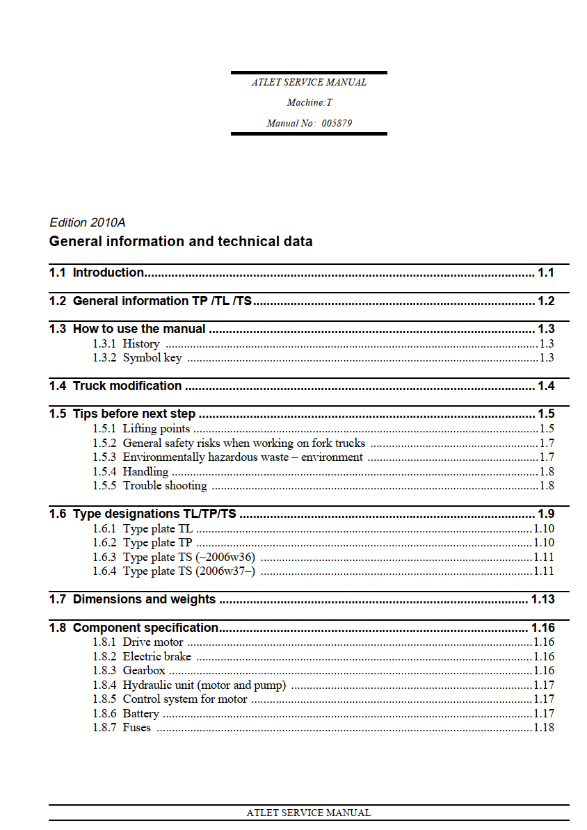 ATLET T SERIES FORKLIFT
