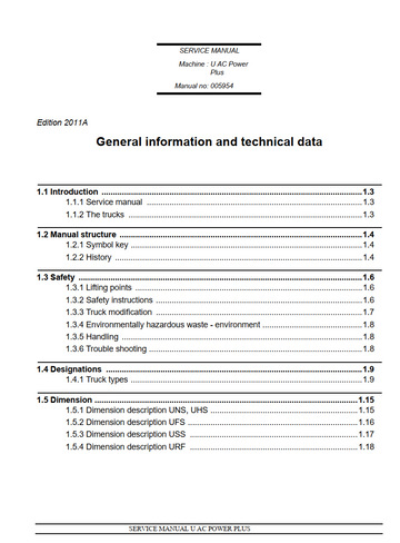 ATLET U AC POWER PLUS REACH TRUCK