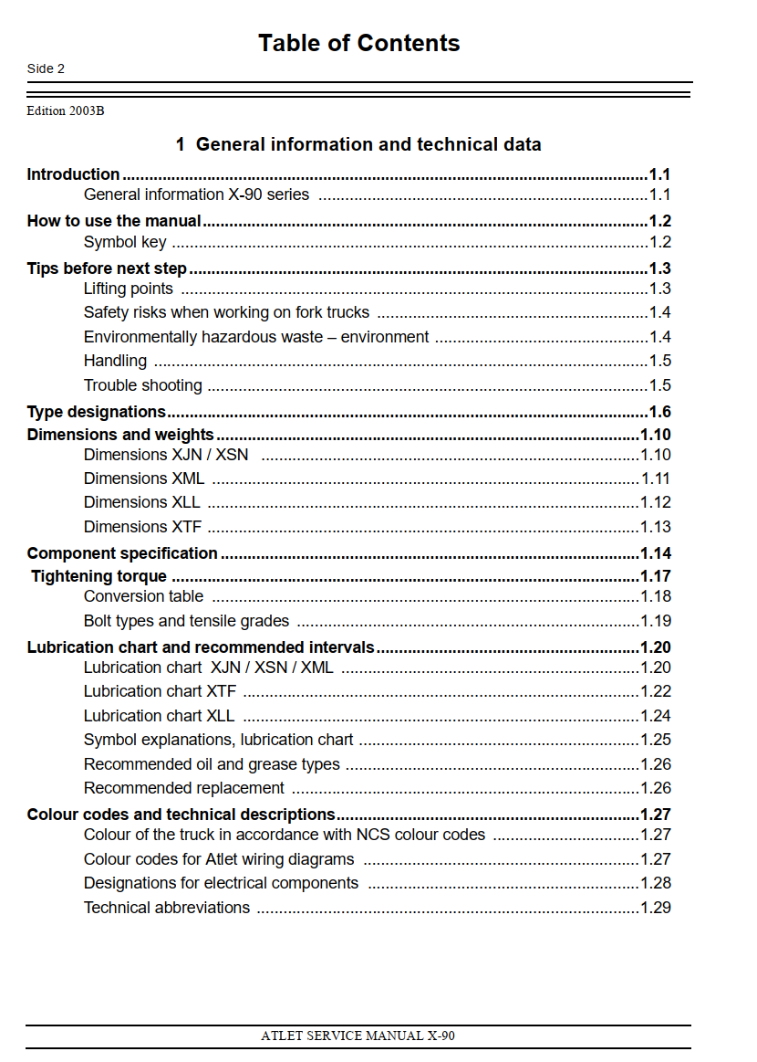 ATLET X 90 SERIES RECH TRUCK