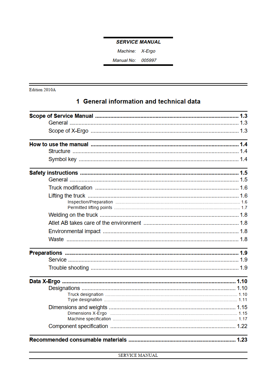 ATLET X ERGO SERIES REACH TRUCK