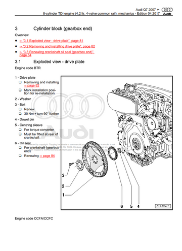 AUDI Q7 2006 - 2015 PETROL DIESEL V6 V8 V12