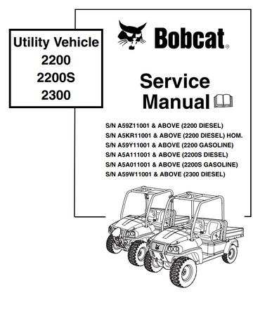 BOBCAT 2200 2200S 2300 UTV