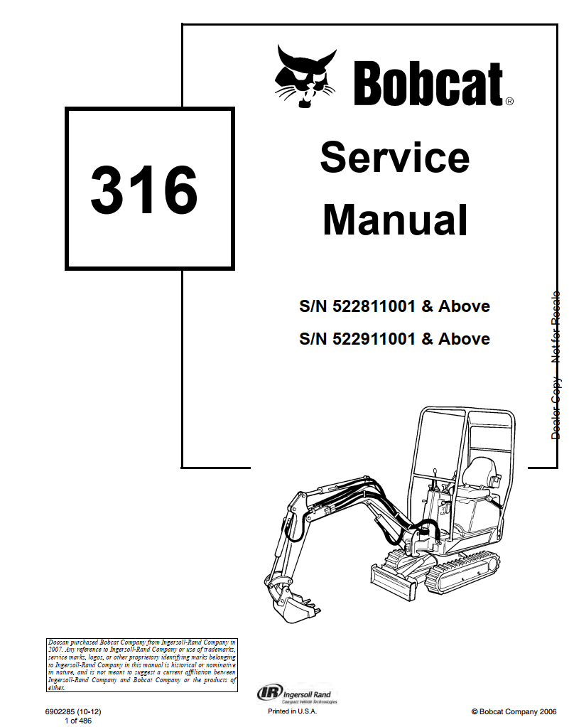 BOBCAT 316 COMPACT EXCAVATOR