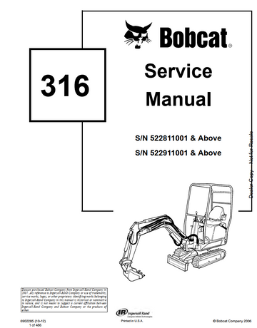 BOBCAT 316 COMPACT EXCAVATOR