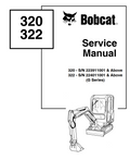 BOBCAT 320 322 G SERIES HYDRAULIC EXCAVATOR