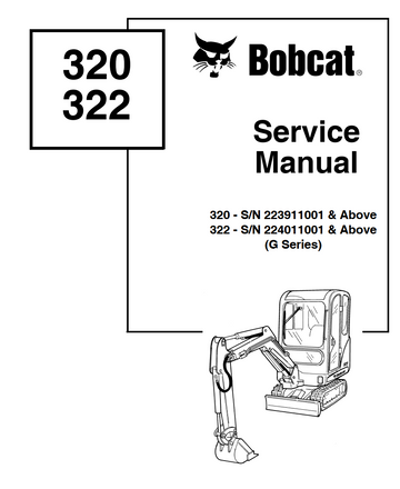 BOBCAT 320 322 G SERIES HYDRAULIC EXCAVATOR