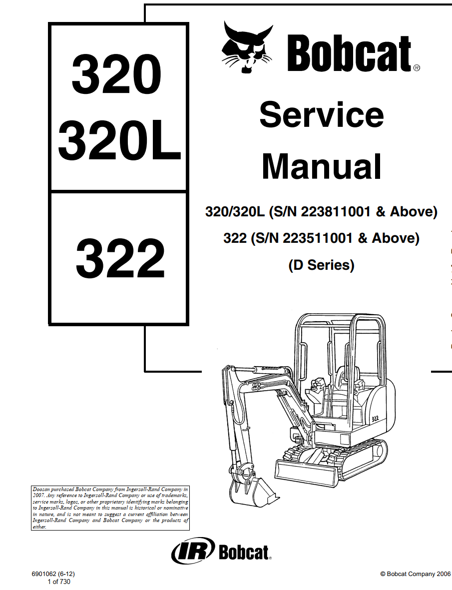 BOBCAT 320 SERIES MINI EXCAVATOR