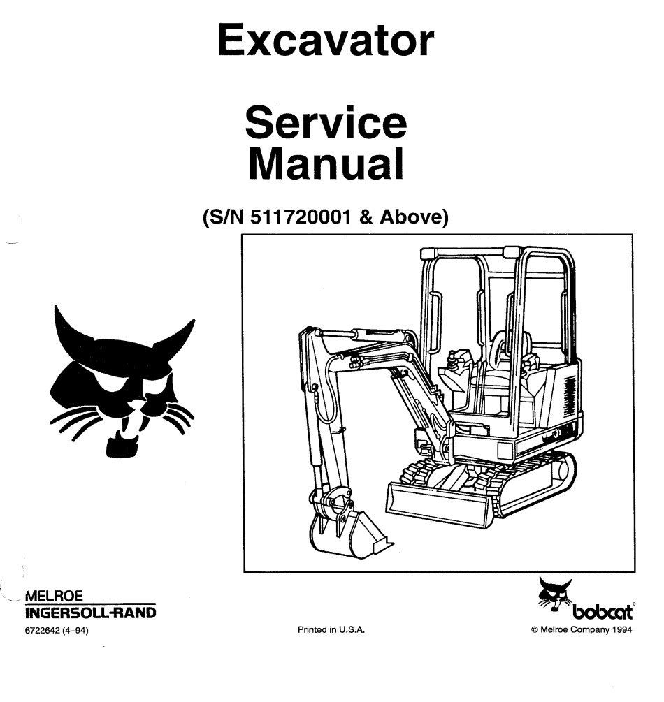 BOBCAT 320 SERIES MINI EXCAVATOR