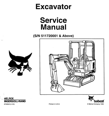 BOBCAT 320 SERIES MINI EXCAVATOR