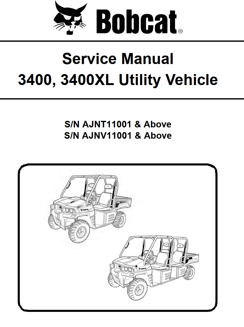 BOBCAT 3400 3400XL UTILITY VEHICLE