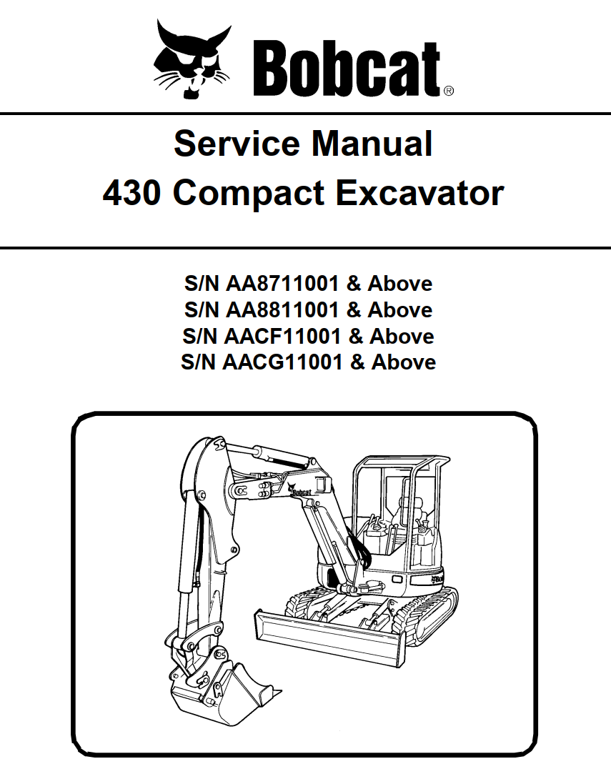 BOBCAT 430 COMPACT MINI EXCAVATOR