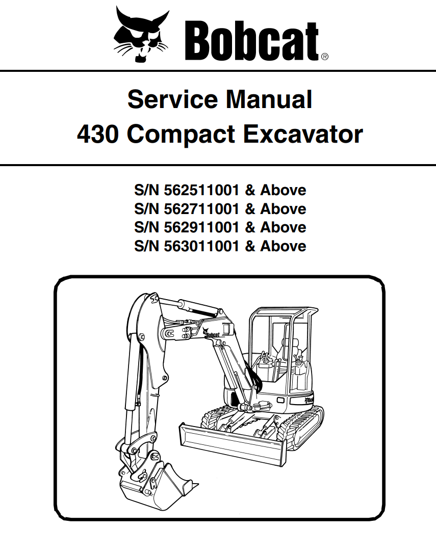 BOBCAT 430 COMPACT MINI EXCAVATOR