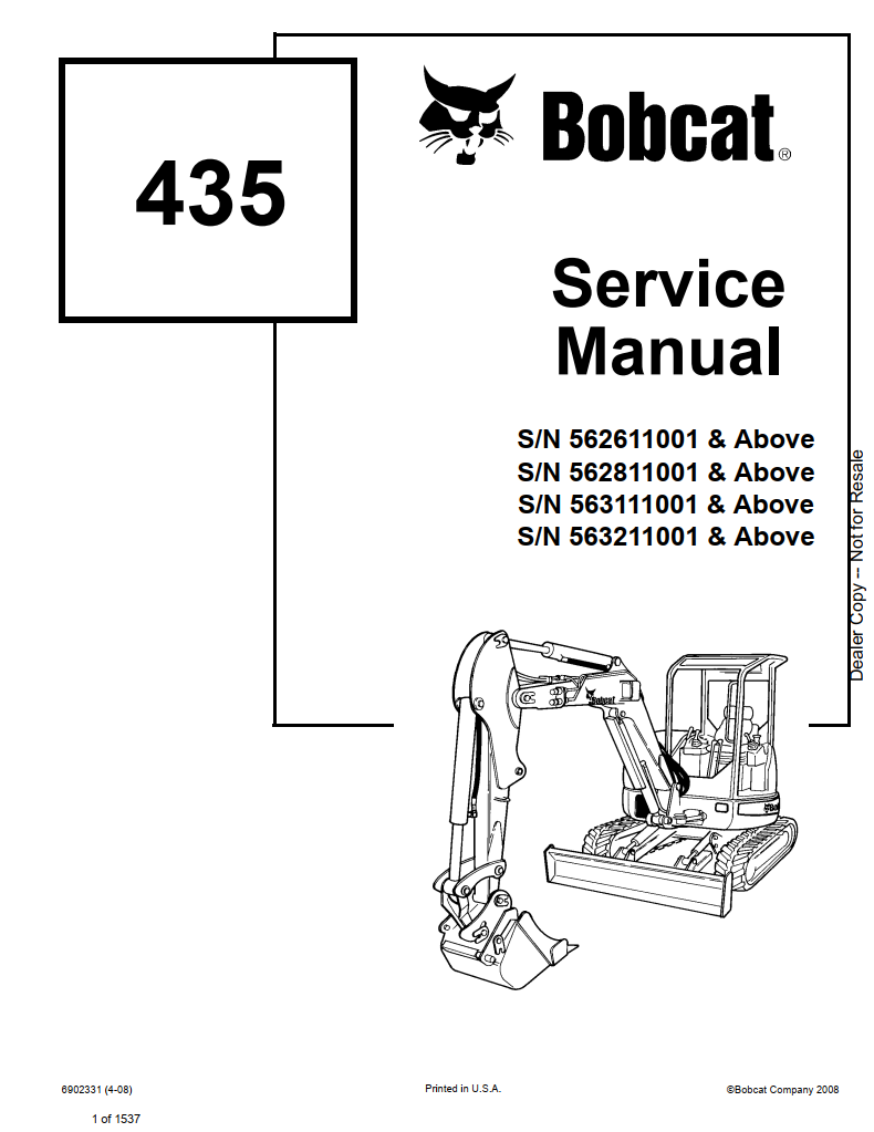 BOBCAT 435 MINI EXCAVATOR