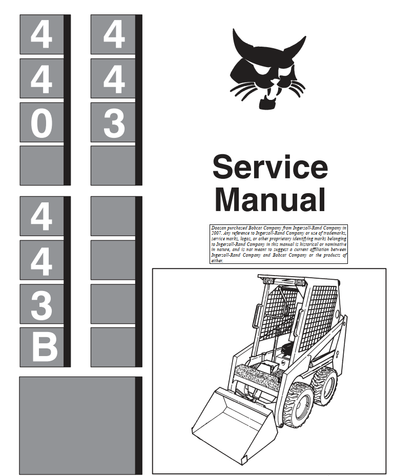 BOBCAT 440 443 443B SKID STEER LOADER