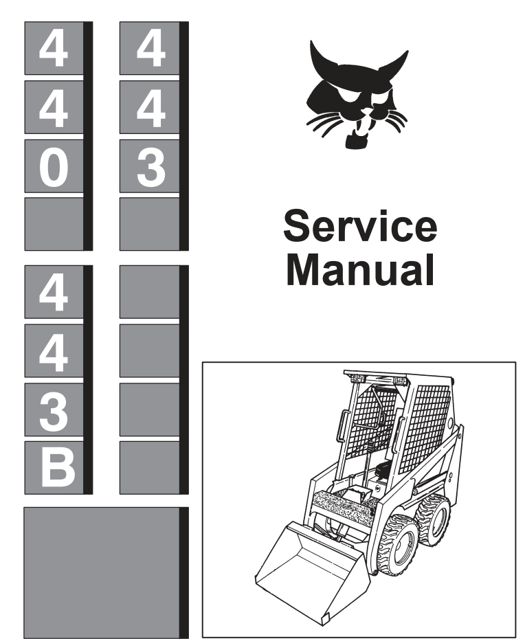 BOBCAT 440 443 443B SKID STEER LOADER