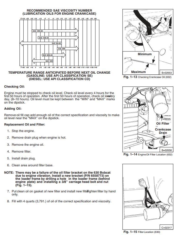 BOBCAT 630 631 632 SKID STEER LOADER