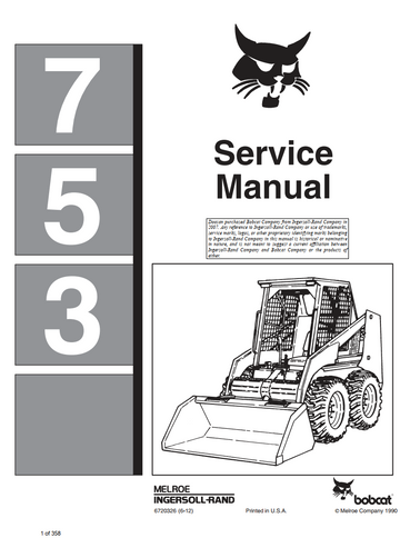 BOBCAT 753 SKID STEER LOADER FORKLIFT