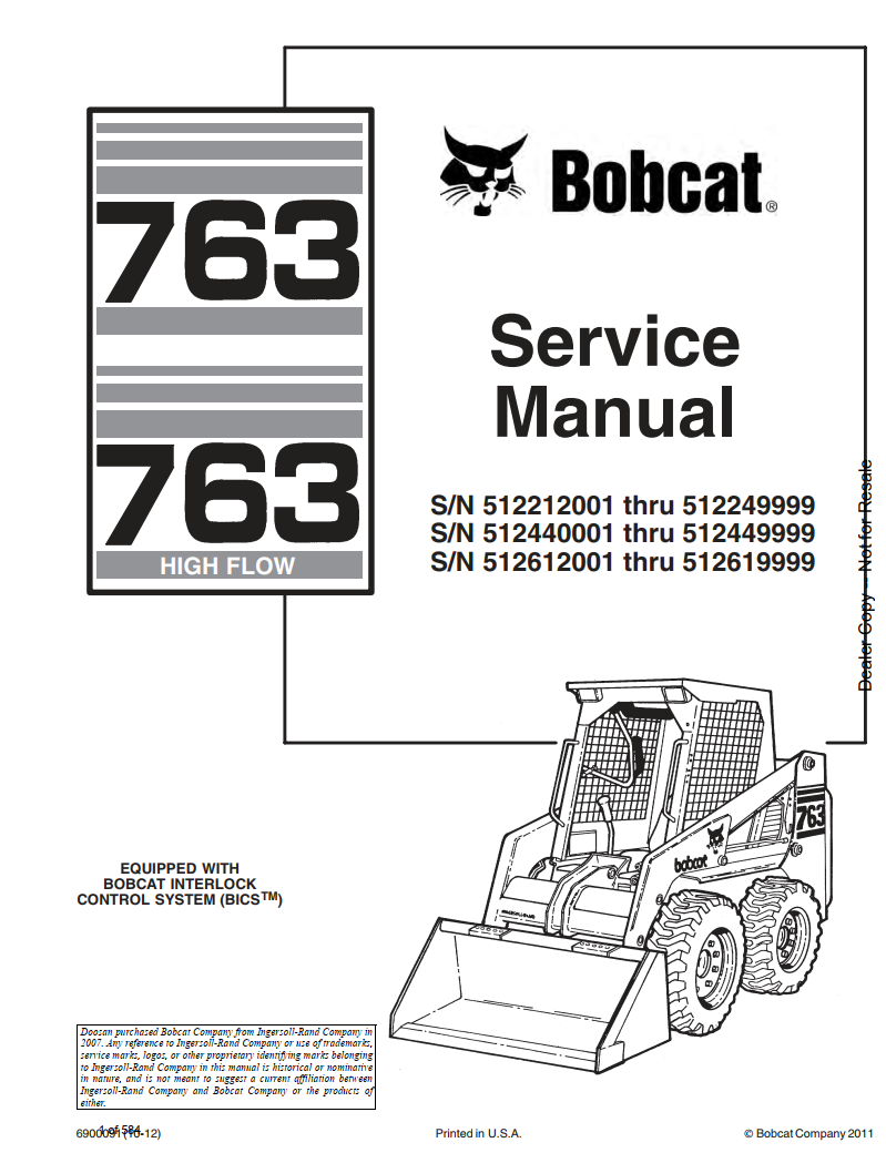 BOBCAT 763 763 HIGH FLOW SKID STEER LOADER
