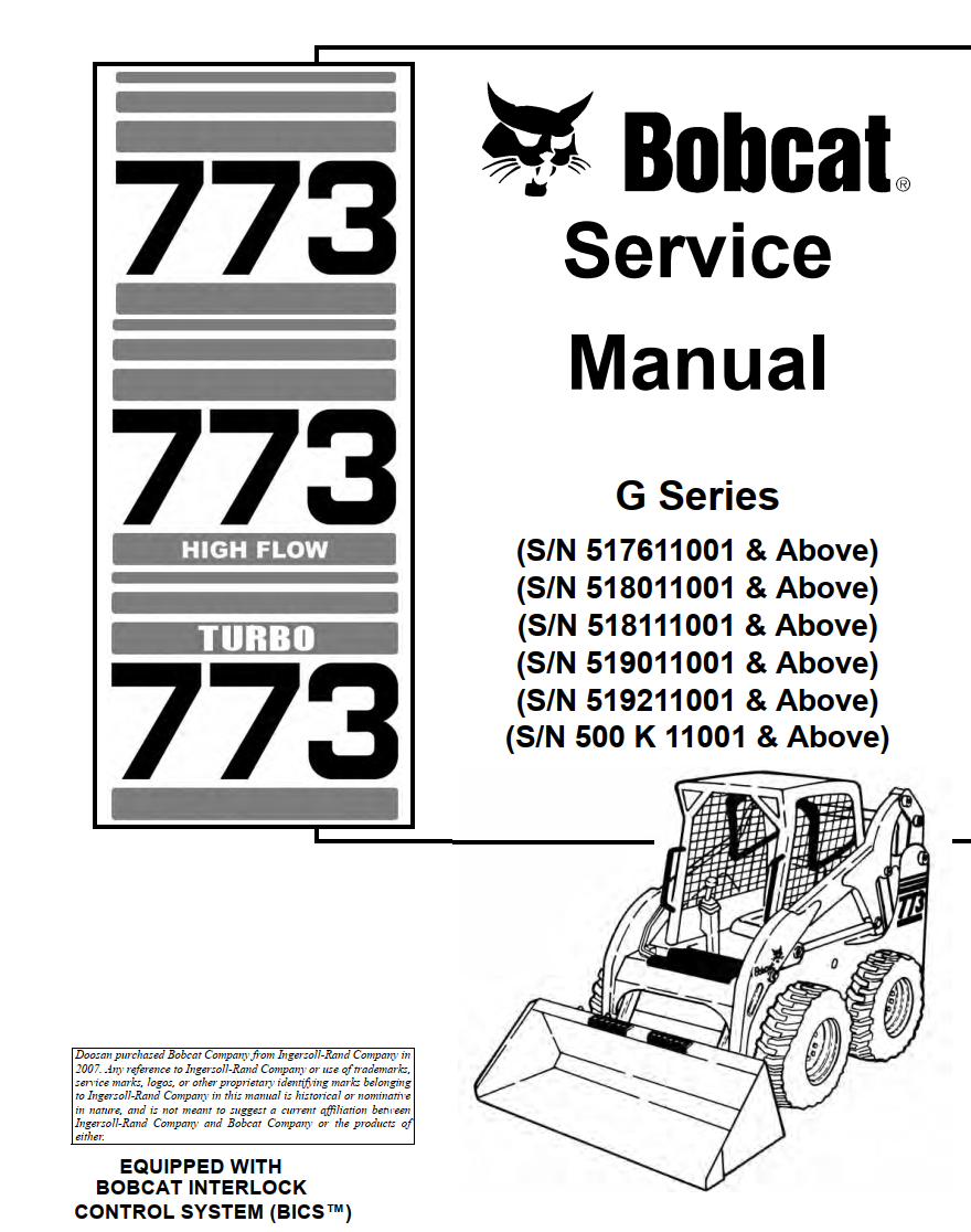 BOBCAT 773, 773 HIGH FLOW TURBO G SERIES EXCAVATOR