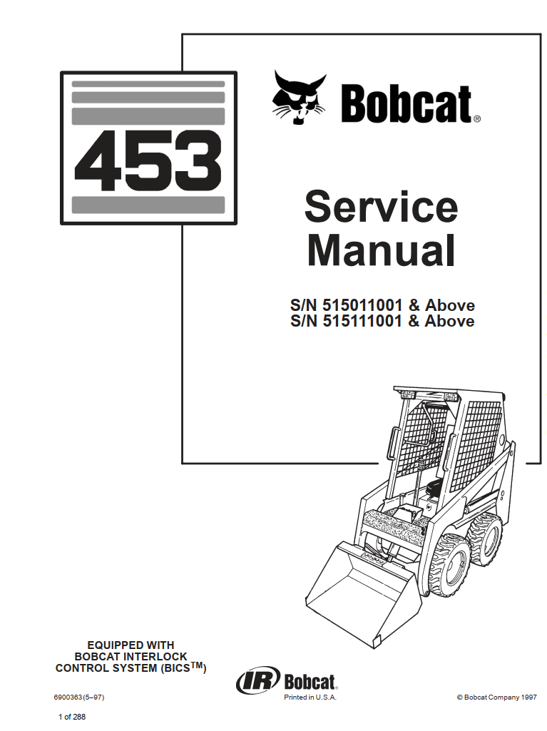 BOBCAT 853 853H SKID STEER LOADER