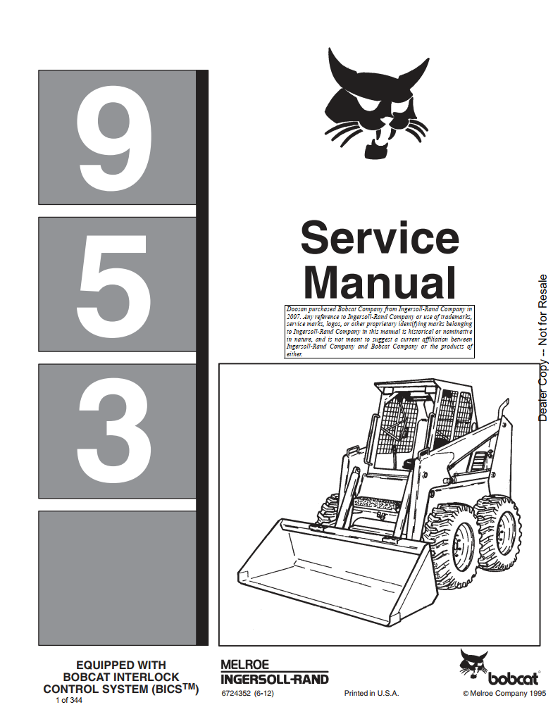 BOBCAT 953 BICS SKID STEER LOADER