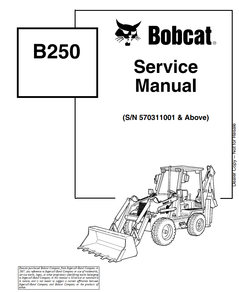 BOBCAT B250 BACKHOE LOADER