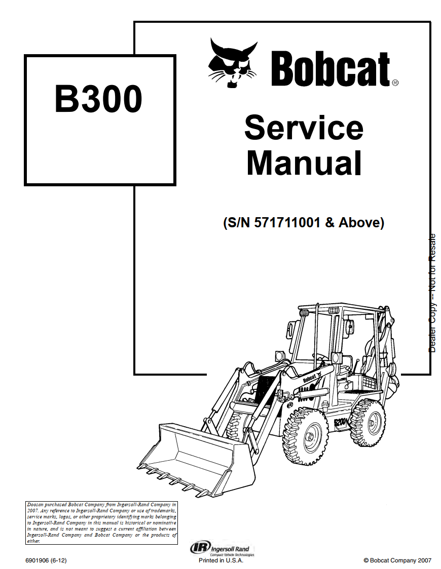 BOBCAT B300 BACKHOE LOADER
