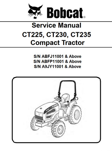 BOBCAT CT225 CT230 CT235 COMPACT TRACTOR