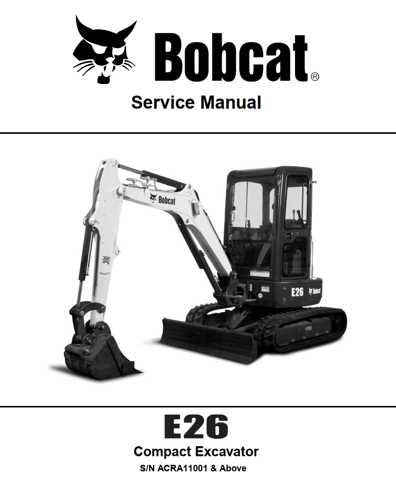 BOBCAT E26 COMPACT MINI EXCAVATOR