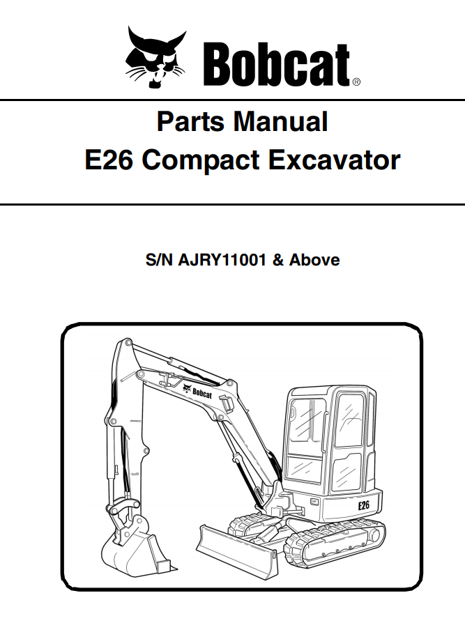 BOBCAT E26 COMPACT MINI EXCAVATOR