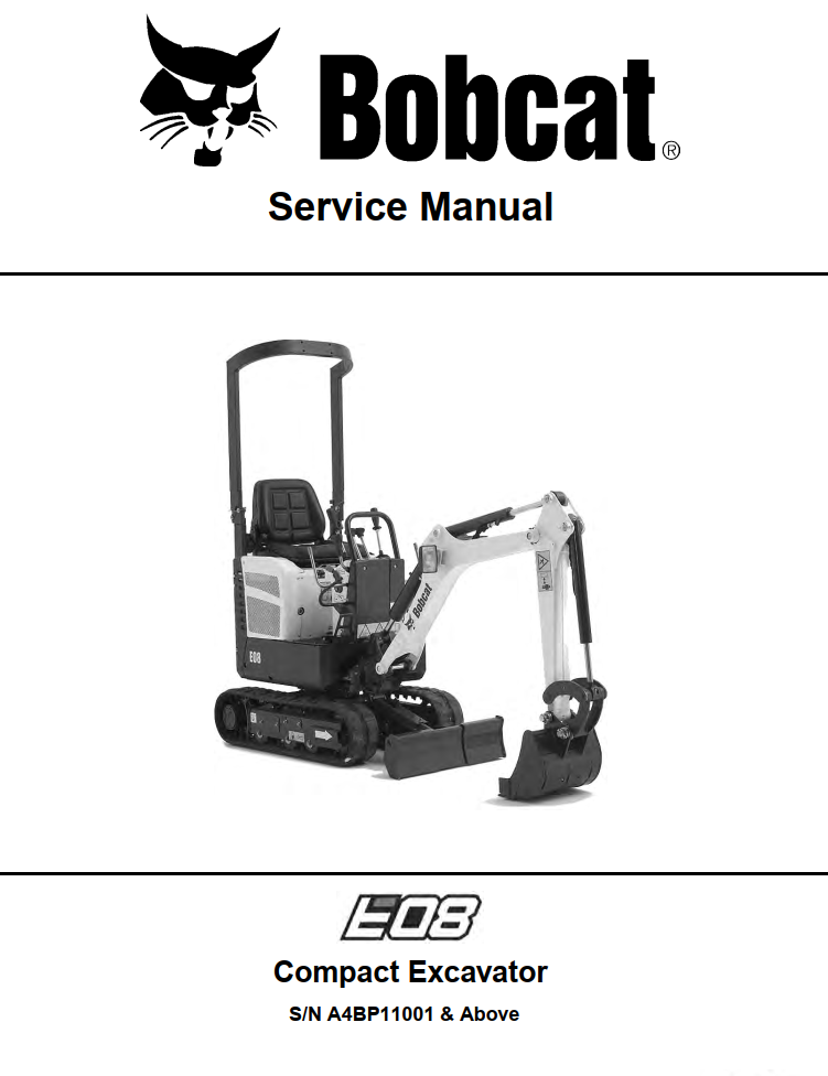 BOBCAT E SERIES E08 COMPACT EXCAVATOR