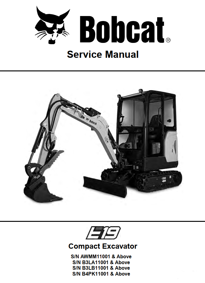 BOBCAT E SERIES E19 COMPACT EXCAVATOR
