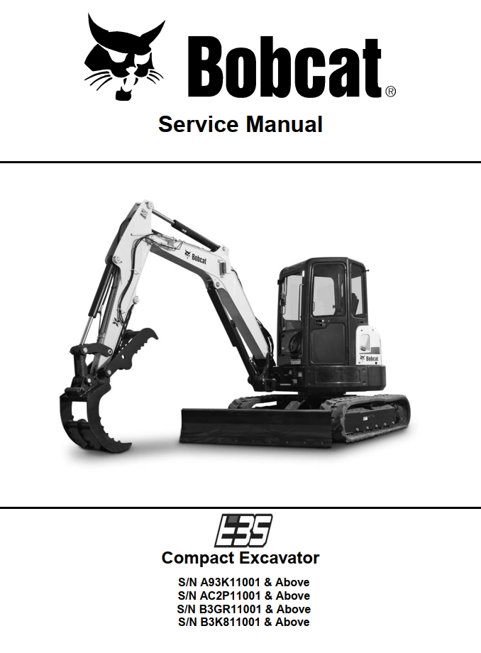 BOBCAT E SERIES E35 COMPACT EXCAVATOR