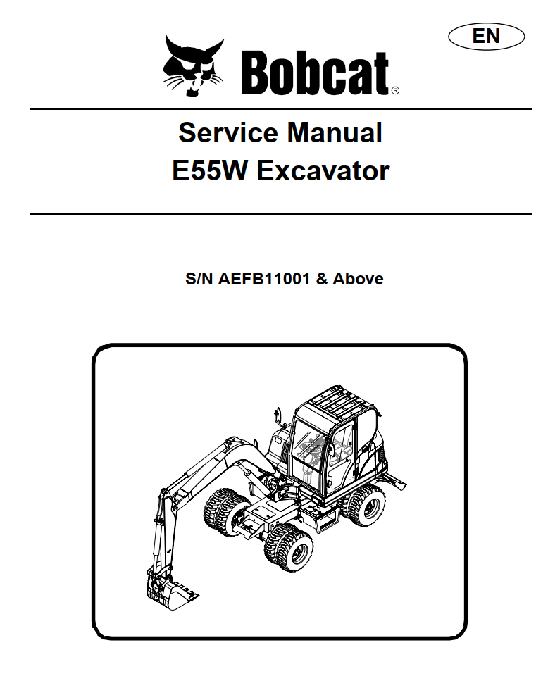 BOBCAT E SERIES E55W EXCAVATOR LOADER TRACTOR