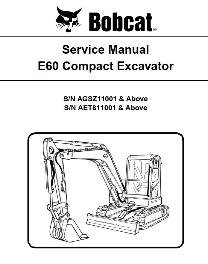 BOBCAT E SERIES E60 COMPACT EXCAVATOR